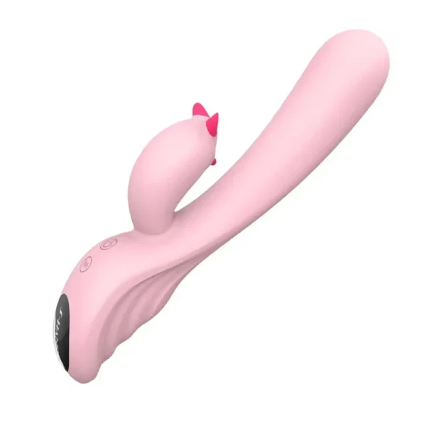 Newest Design Pink Silicone Dual Motor g Spot Vibrator Rabbit Vibrator Sex Toy Vibrator for Women