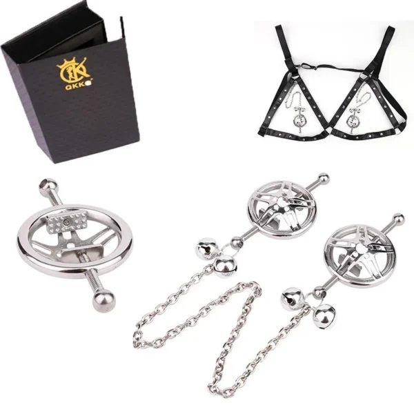Nipple Clamps Sex Toy,weighted Nipple Clamps,bondage Gear,bondage Sex Woman Set,bondage Stainless Steel Nipple Clamps