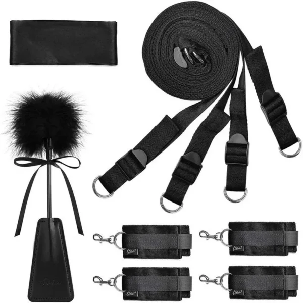 Nylon Wrist Ankle Body Bondage Kit Sets Fetish Suit Handcuffs Sex Toys for Sexual Pleasure