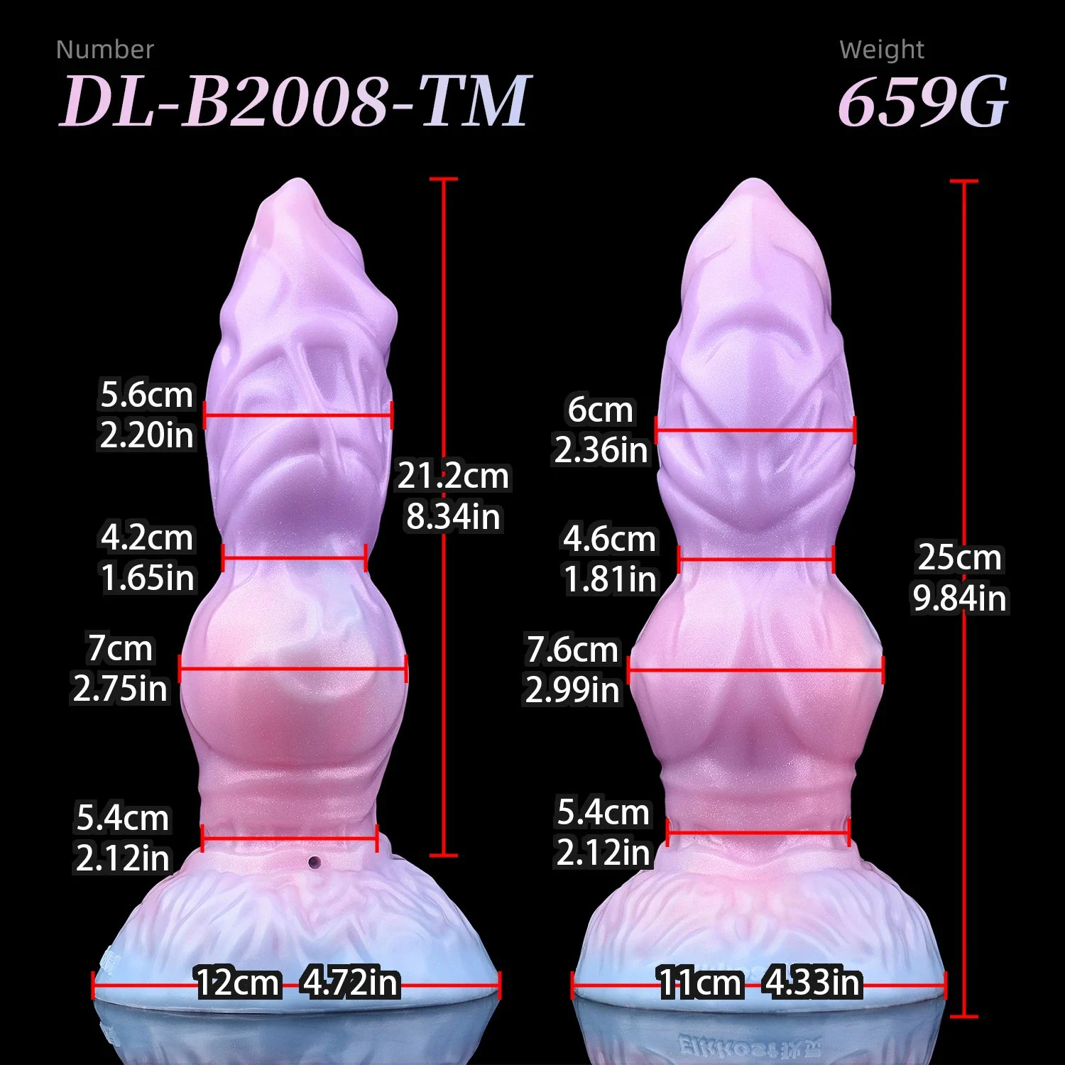 Fantasy Series Inflatable Dildo Made of Silicone and Featuring a Suction Cup Is a Larger-sized Adult Toy Designed