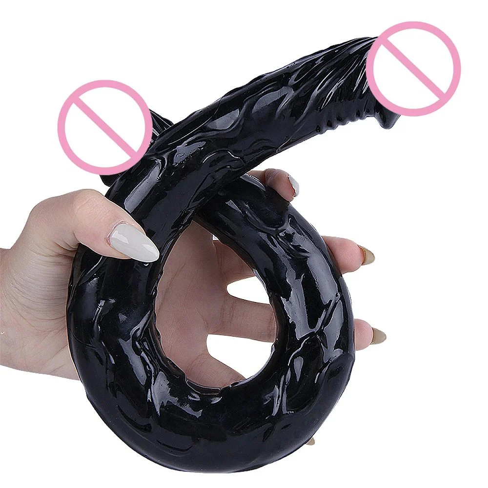 Dual Sensation Silicone Stick Bendable PVC Dual-Head Massager Stimulator Adult Sex Dildo Toy