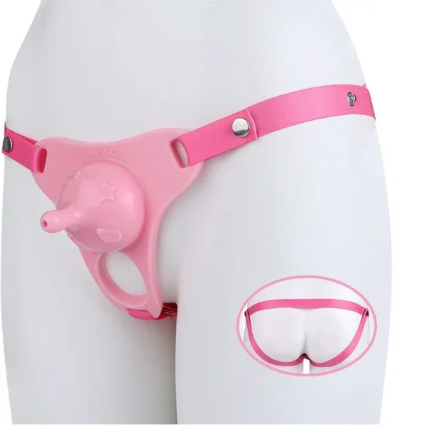 Male Penis Cage with Urination Access Design Safe Silicone Material 2-Way Wearable Male Chastity Device