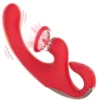 3 in One Strong Female Silicone g Spot Clitoral Tongue Licking Vibradores Para Mujer Sex Toy for Women