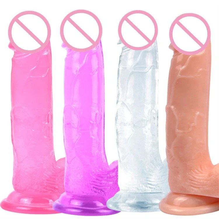 Sex Toys Dildo for Female Masturbation Colorful Realistic Soft Jelly Dildo With Suction Cup