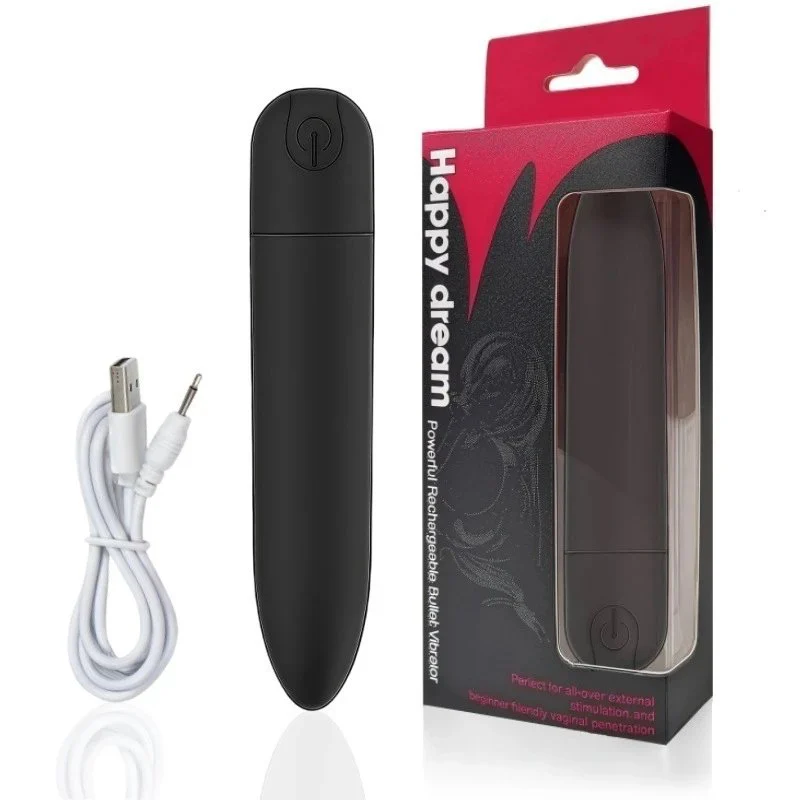 USB Rechargeable 10-Speed Vibrating Bullet Vibrator for Women with Clitoral & G-Spot Stimulation