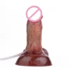 Realistic Squirting Penis Silicone Dildo Ejaculation Big Testicles Female Masturbator Anal Sex Toys for Men