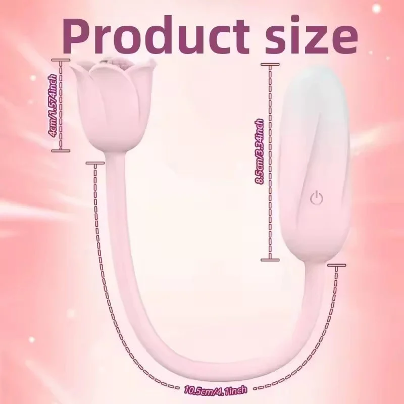 Portable Remote App Controlled Egg-Shaking Climax Stimulation 9-frequency Dual-head Vibration Rose Love Egg