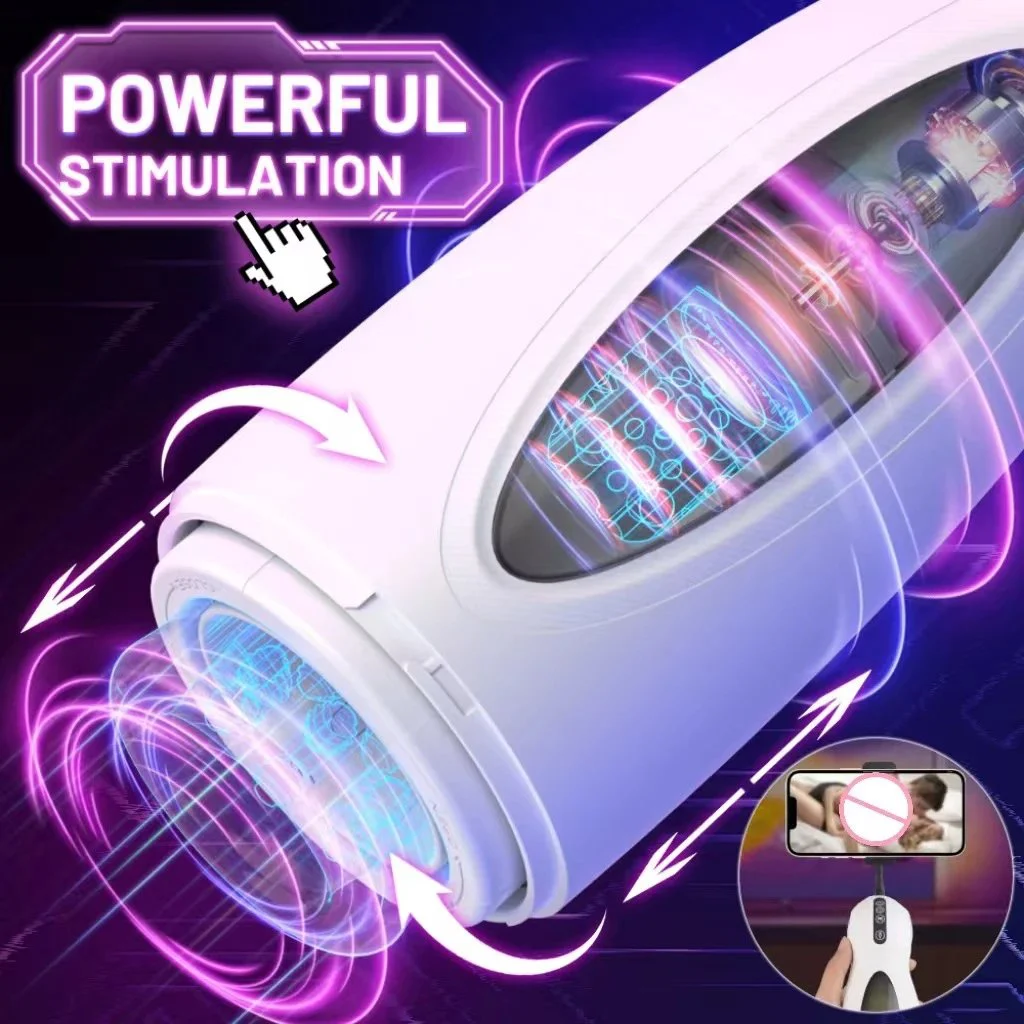 Customized Male Masturbators Thrusting Rotating Automatic Electric Masturbator 100% Waterproof Real Sex Feel Adult Sex