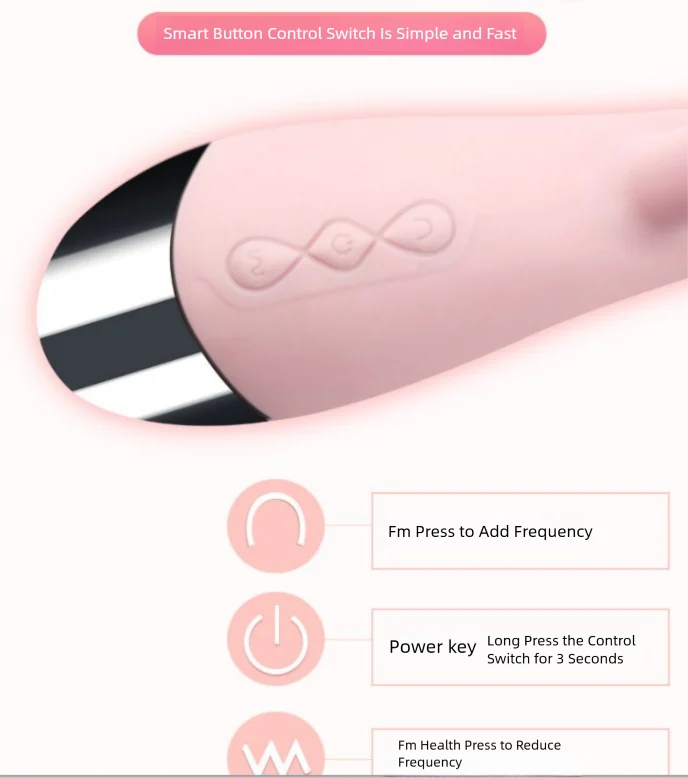 Vibrating Double-Headed AV Stick Female Orgasm Masturbator Strong Shock Massage for Female Masturbation