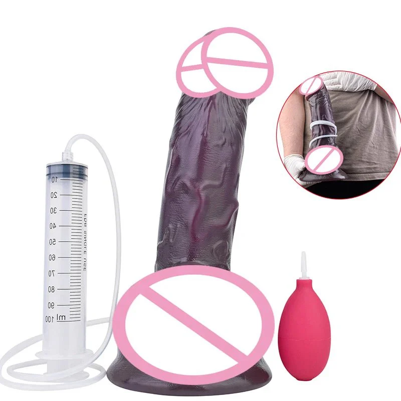 Realistic Silicone Dildo with Squirting Function Soft Dual-Layer Silicone Design Adult Pleasure Toy for Women 18+