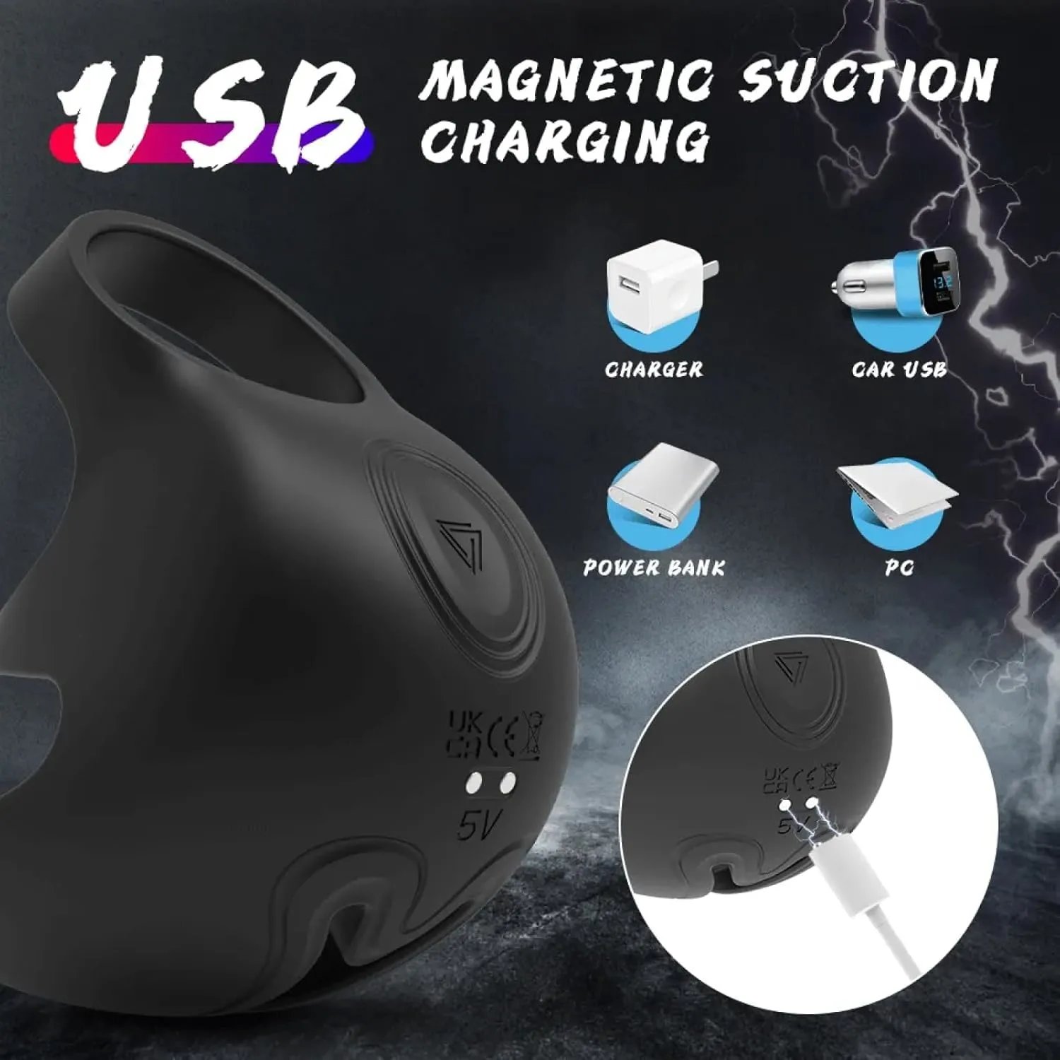 Vibrating Penis Ring Cock Ring Vibrators 100% Waterproof Delay Ejaculation Adult Male Masturbator