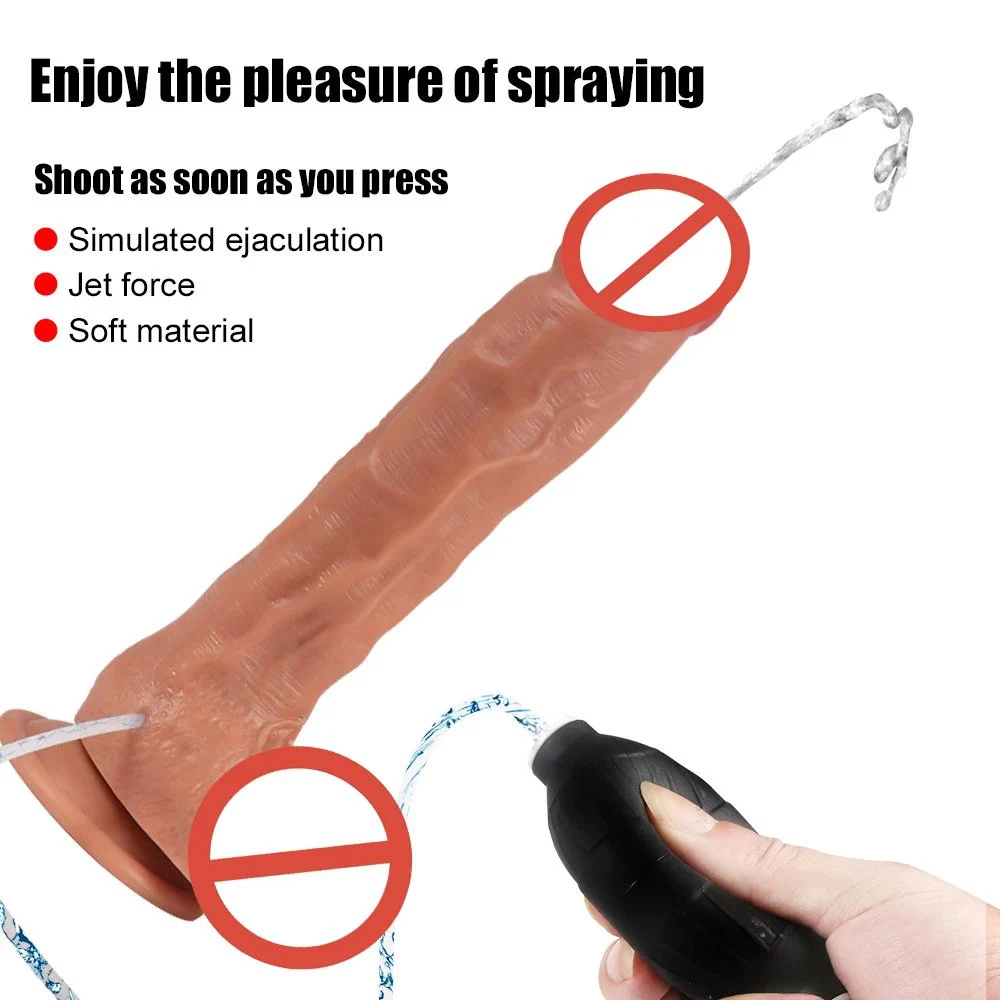 Super Big Realistic Dildo Ejaculation Artificia Penis Pump Enlargement PVC Big Cock Man Sex Toy for Woman