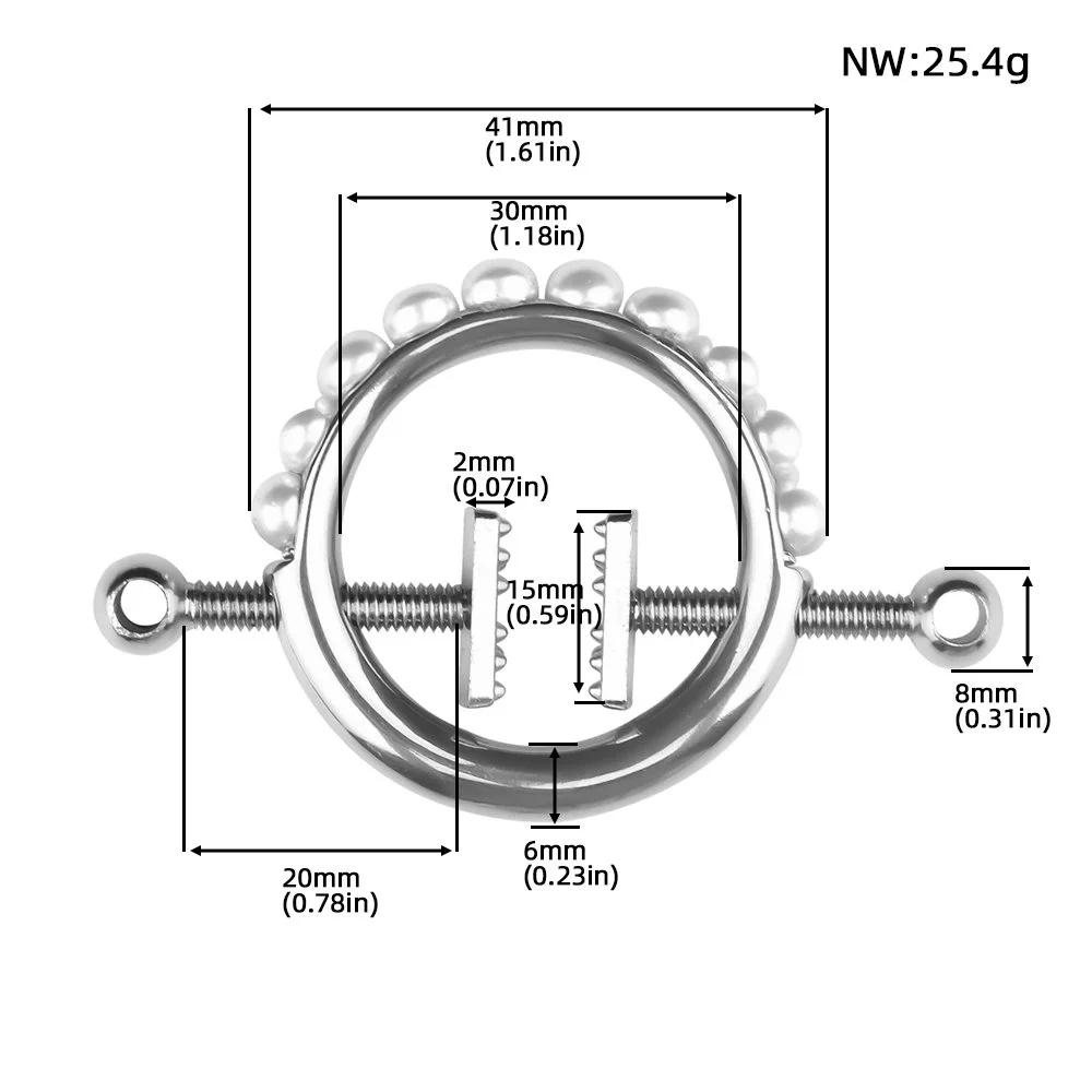Non-Piercing Metal Simulator Nipple Clamps for Couple Non-Piercing Nipplerings Clip on Nipple Rings Decorative Clip