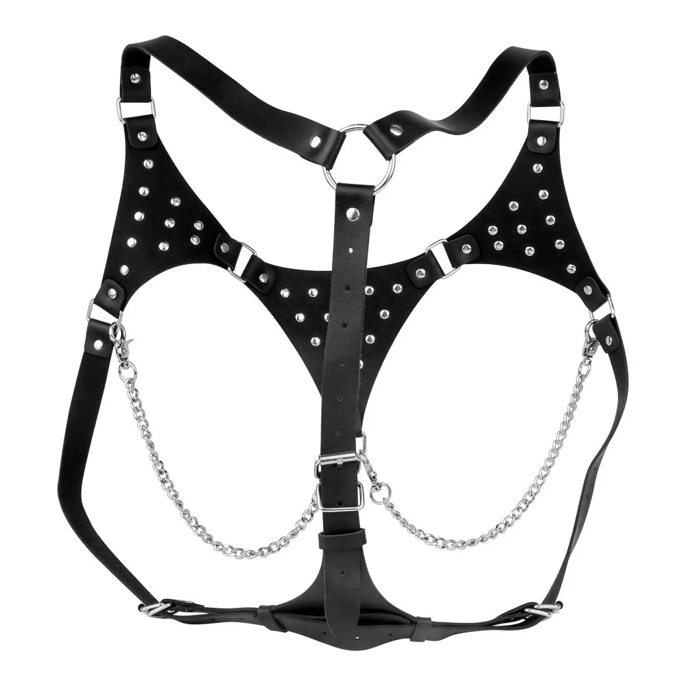 Sex Bondage Nipple Clamp Chest Harness Breast Clamp Neck Collar Restraint Bdsm Nipple Restraints Female Sex Pleasure Device