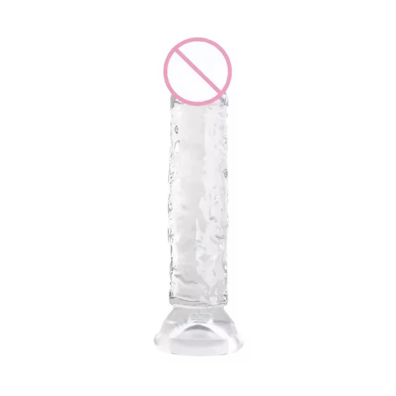 Women's Colorful Adult Product Genre Realistic Design Natural Rubber Dildo Soft Silicone Material Artificial Crystal Dildos