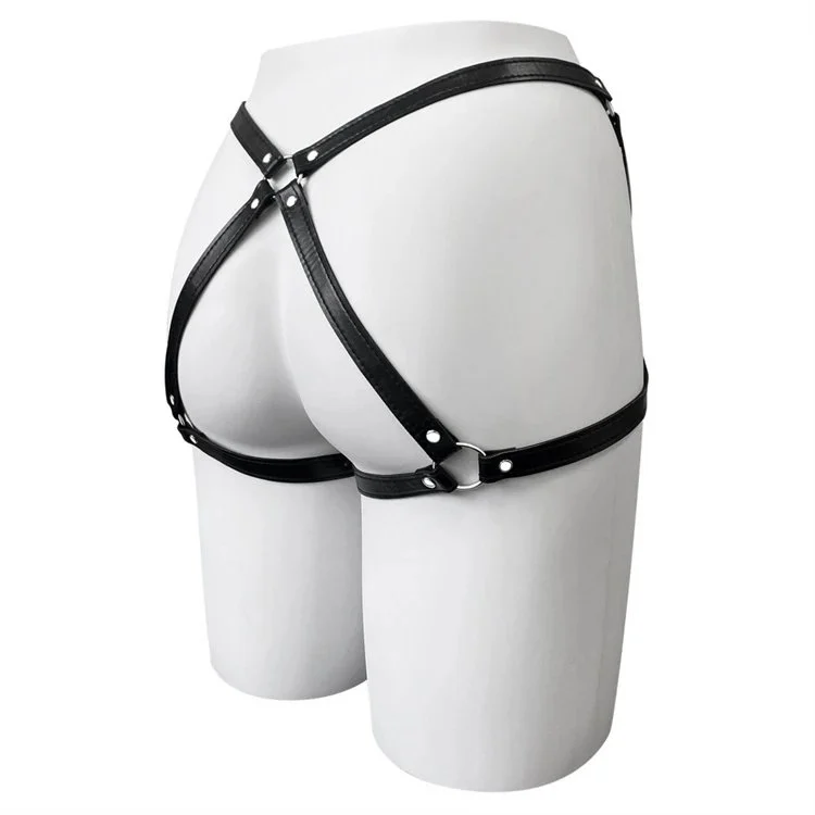 Sex Toys Handcuffs Erotic Bondage Accessories Bow Garter Belt Leather Bondage Harness Women