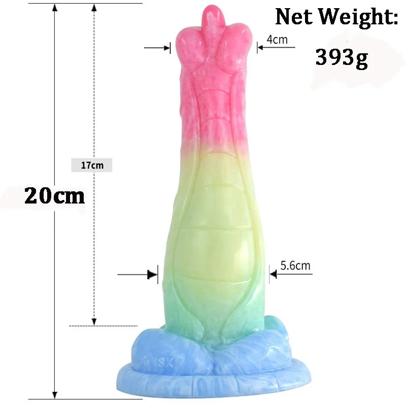 Rubber Penis for Female with Red Color Suction Cup Silicon Monster Dildo for Beginner