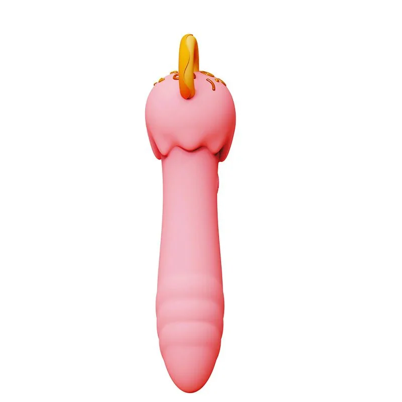 USB Rechargeable Clitoris Stimulation Wand Ice Cream Shaped Dildo Vibrator Sex Toys for Women