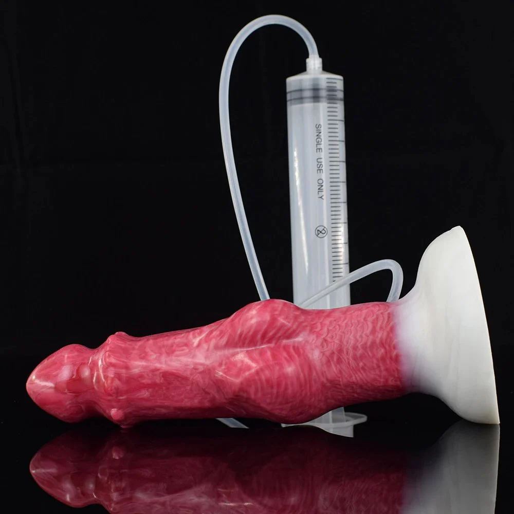 Ejaculating Dildo Penis for Mens Flesh Color Dildo Long Thin Silicone Dildo for Woman
