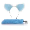 Funny Fox Tail Adult Toy with Metal Plug