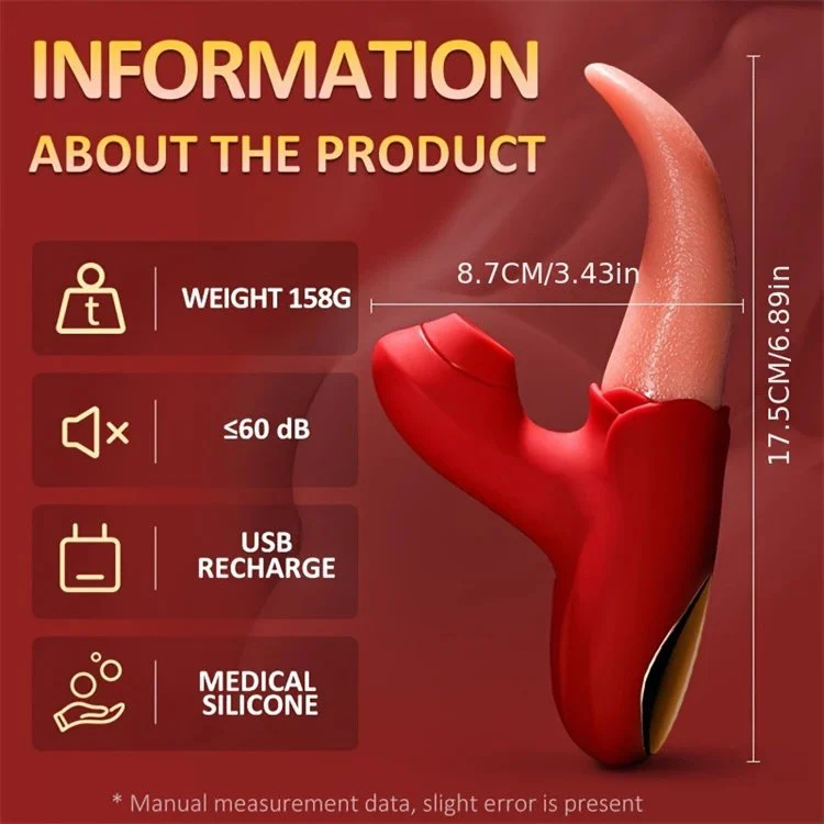 Waterproof 10 Modes G Spot Tongue Licking Sucking Vibrator Sex Toys for Women