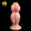 Huge Koi Dildo Liquid Silicone Anal Plug 8.9cm Thick Buttplug Sex Toy for Women Men Masturbator Beads SM Gay Sexy Shop