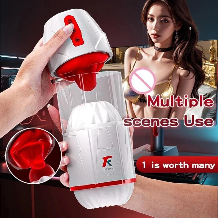 Electric Fully Automatic Lips Licking and Sucking Men Masturbation Massager Adult Sex Toys