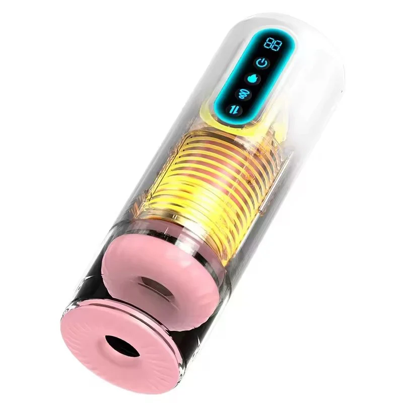 Electric Thrusting Rotation and Sucking Penis Massager Realistic Vagina Stroker Machine Masturbator for Man Sex Toys