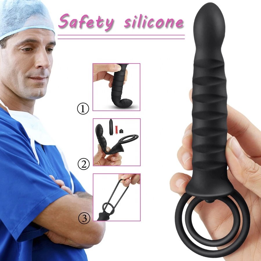 10 Frequency Sex Toys for Couples Cock Ring Double Vibrator Male Masturbation Vibrating Cock Ring