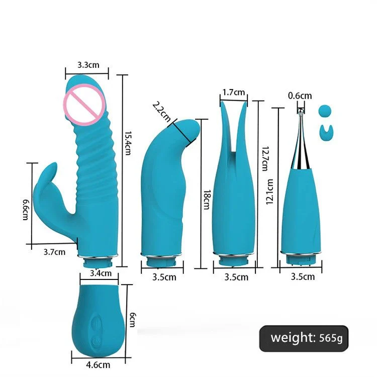USB Rechargeable Clitoral Stimulator AV Vibrator Set 4 in 1 G Spot Massager Vibrator Sex Toys for Women