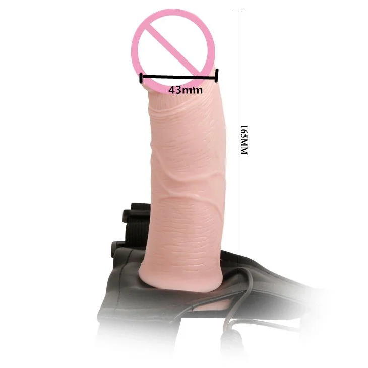 Sex Toys for Male Size Fetish Extension Realistic Vibrating Hollow Strap on Dildo for Men