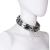 Heavy Metal Collar with Chain Bondage Slave Cosplay Costume for Man Woman Couple Pleasure