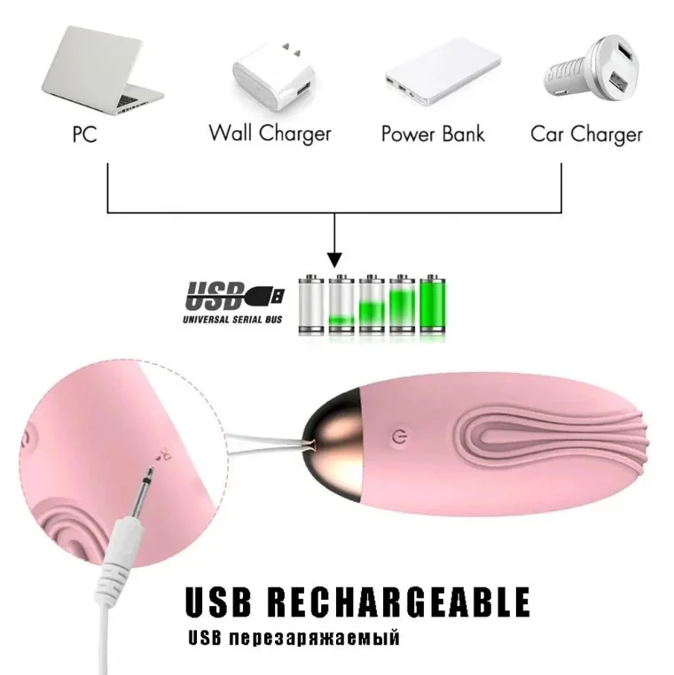 Wireless Remote Control Bullet Vibrator USB G Spot Clitoris Stimulator Lilo Sex Egg Vibrator
