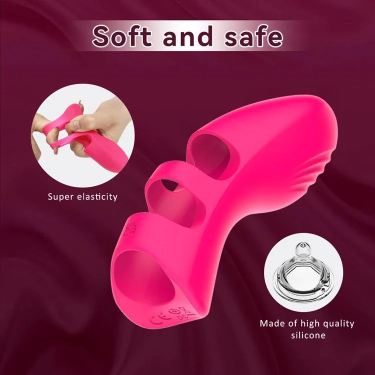 USB Rechargeable Silicone Finger Vibrator Sex Toys for Women