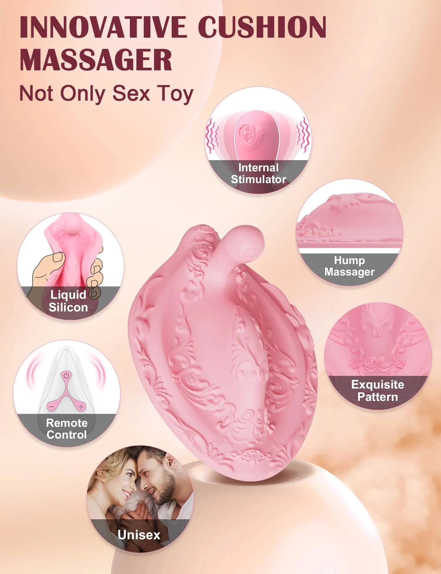 Remote Control Sit and Ride Dragon Phoenix Cushion Vibrator G-Spot Vibrating Prostate Massager Anal Clitoral Vibrator for Women