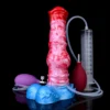Fire Dragon Inflatable Water Spray Dildo Fantasy Monster Dildo Soft Silicone Spray Dildo Masturbator Adult Sex Toys