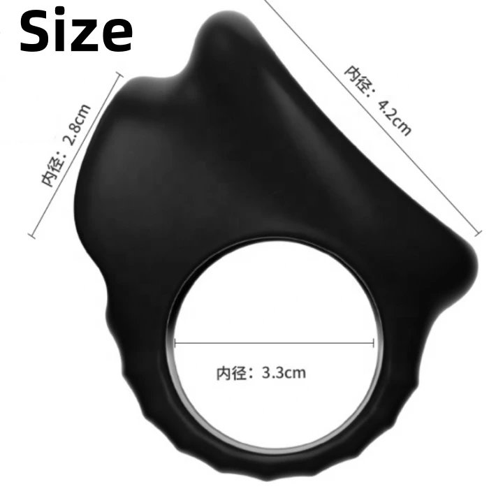 Adult Men's Triple Locking Cock Ring Penis Ring Sex Toys for Delayed Ejaculation