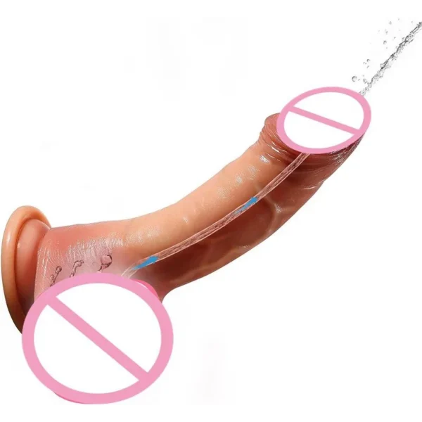 G Spot Realistic Silicone Squirting Dildo Ejaculating Toy with Strong Suction Cup Sex Toys Women