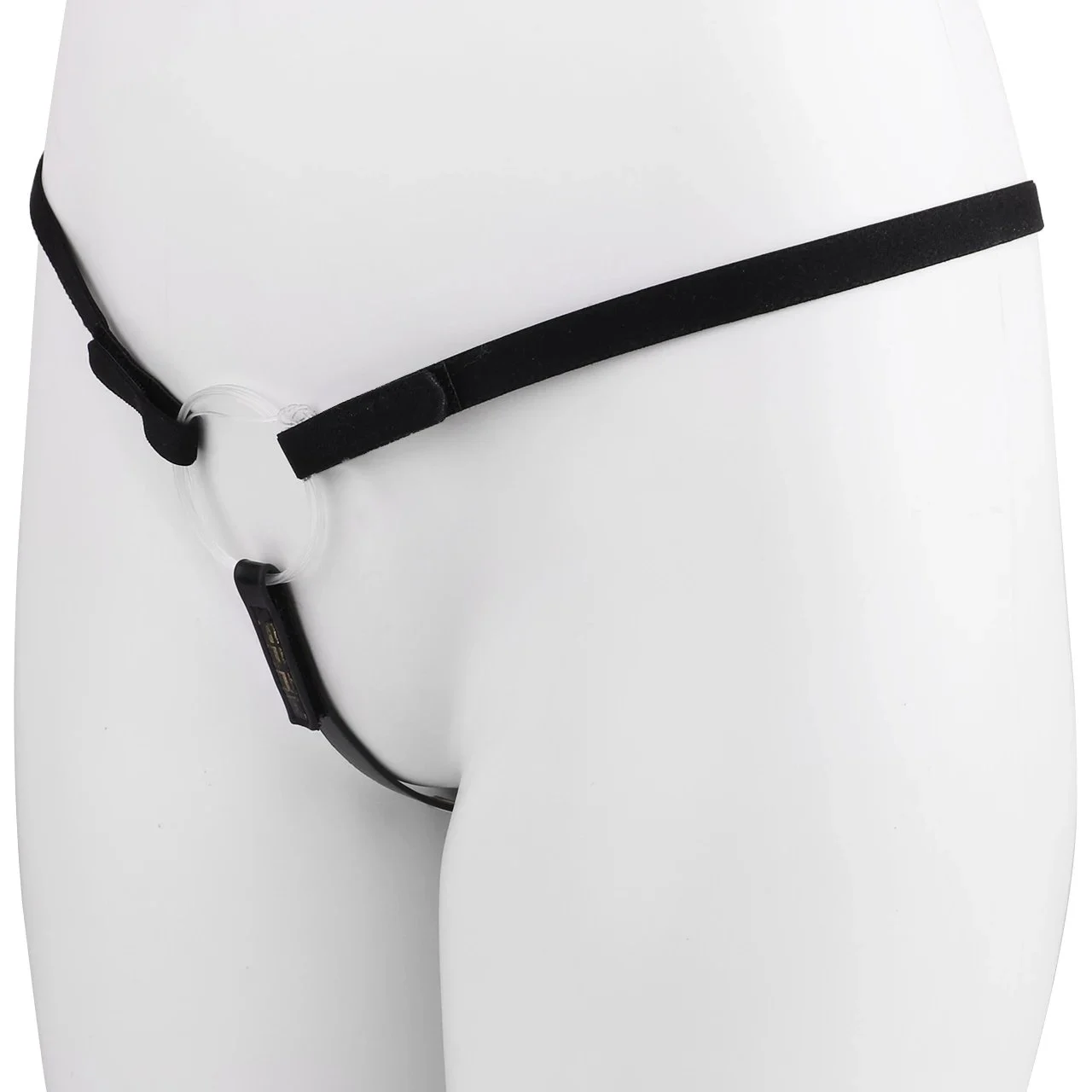 PU Artificial Leather + Rubber Band Adjustable Wearable Cock Cage Hollow Strap on Harness Strapon Adult Sex Toys