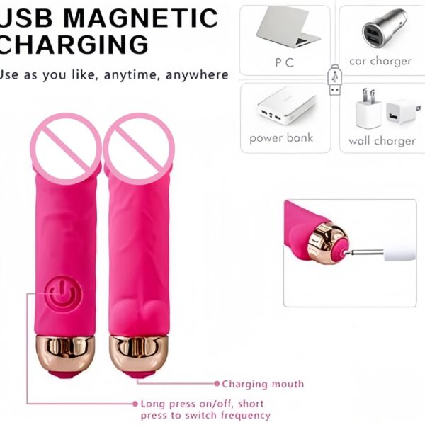 Women Soft Toys 10 Strong Power Speeds Quiet Waterproof Bullet Tool Powerful Mini Stick for Women Pleasure