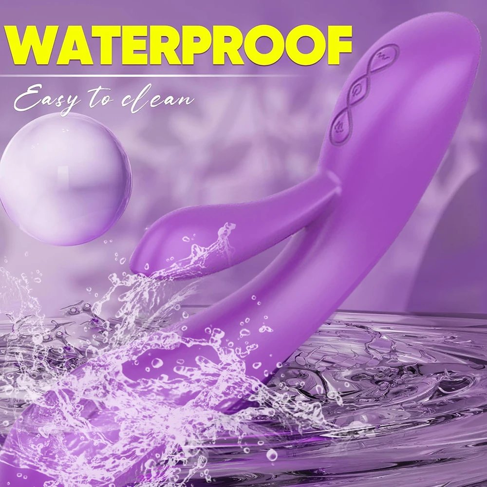 Women's Double-Head AV Rod Masturbator with G-Point Second Tide Slap Vibrator Double Head Massage Vibrator