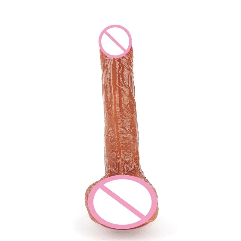 Female Masturbation Sex Toys Women Dildos Realistic Suction Cup Super Soft Silicone Dildo 19cm