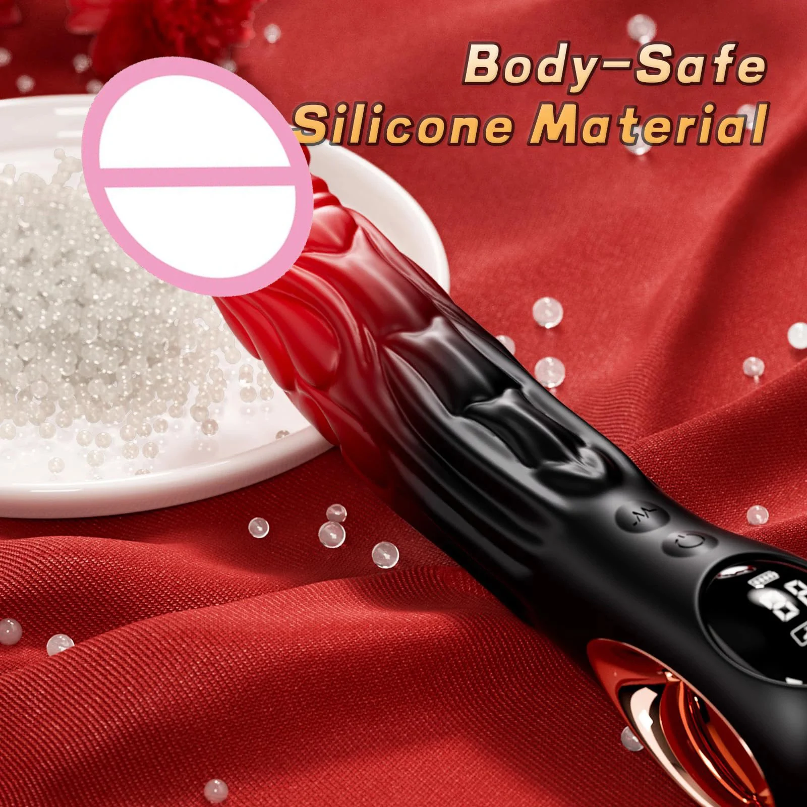 Dragon Fantasy Vibrating Dildo Vaginal Clitoral Stimulator LED Display G Spot Realistic Dildo Vibrator for Male and Female