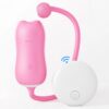 Women's Mini Animal Shaped Sexual Double for Egg Vibrator Remote Control Wireless G-Spot Gadget USB Power for Egg Pink for Women