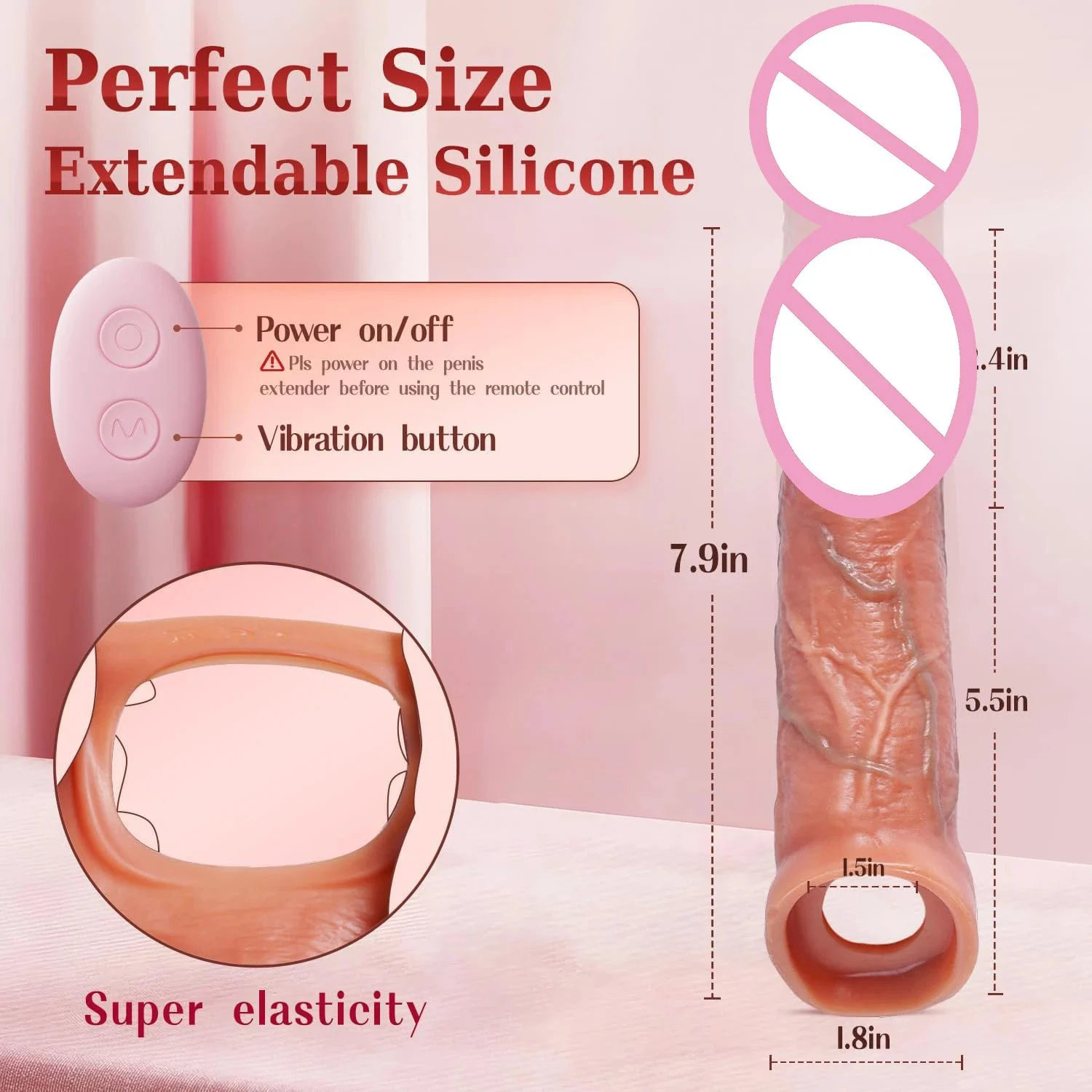 Remote Control Liquid Realistic Silicone Condom for Men Sex Toy Wearable Dildo Vibrator Stimulate G-spot