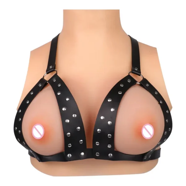 Leather-material Goddess-style Erotic Corset Designed to Restrain the Female Bust, a High-end Corset