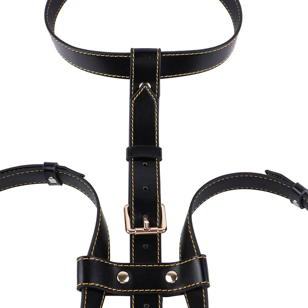 Psyche Goddess Nipple Clamps Obsidian Light-Fetter Leather Restraints That Cause a Sense of Oppression and Tight Throbbing Pain