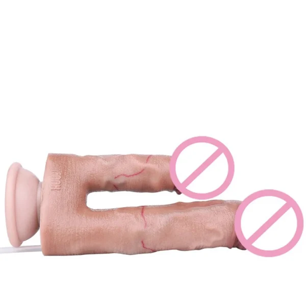 Dual Head Squirting Dildo with Syringe and air Pump Sex Toys Double Stimulation Experience Feeling Silicone