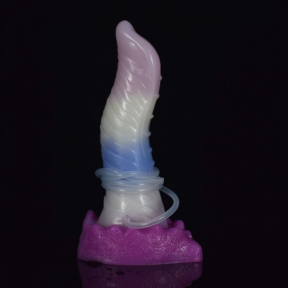 Ejaculating Female Masturbation Device Anal Plug Soft Silicone Dildos Dog Knotted Anal Dildo for Women