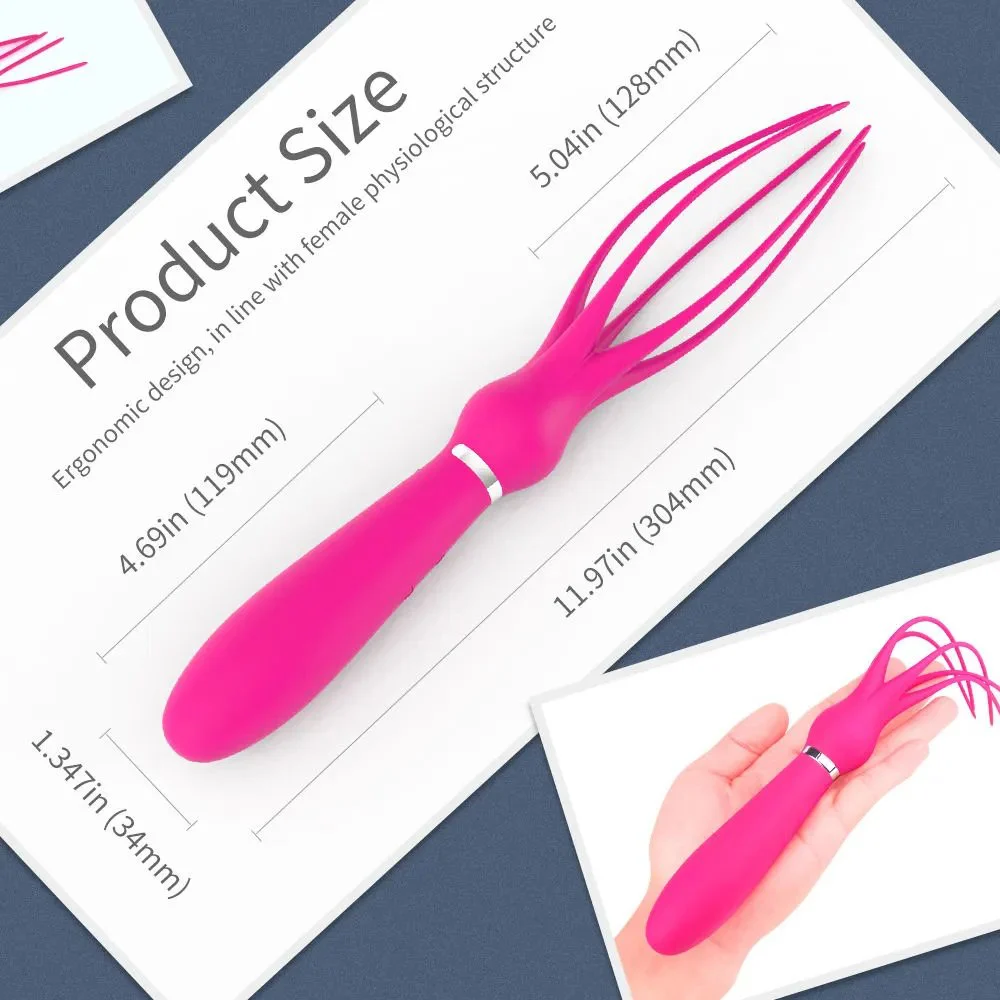 Vibrator Octopus Sexy Flirting Whip Handle SM Whip Sex Toy for Couple Play Spanking